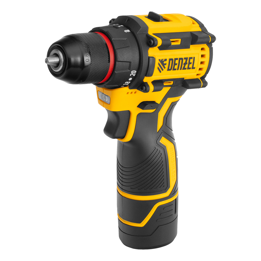 Дрель-шуруповерт аккумуляторная бесщет. CDH-BL-12, Li-Ion, 12 В Denzel