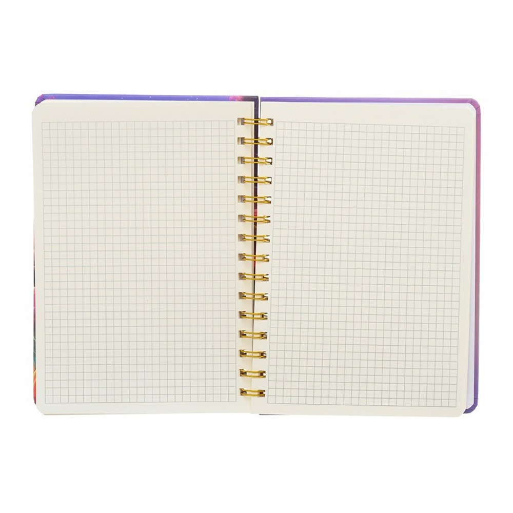 Блокнот Basir на резинке, формат А5, серия "Цветы бабочки", переплет 7БЦ, 21*14.5 см, 80 листов, ассорти