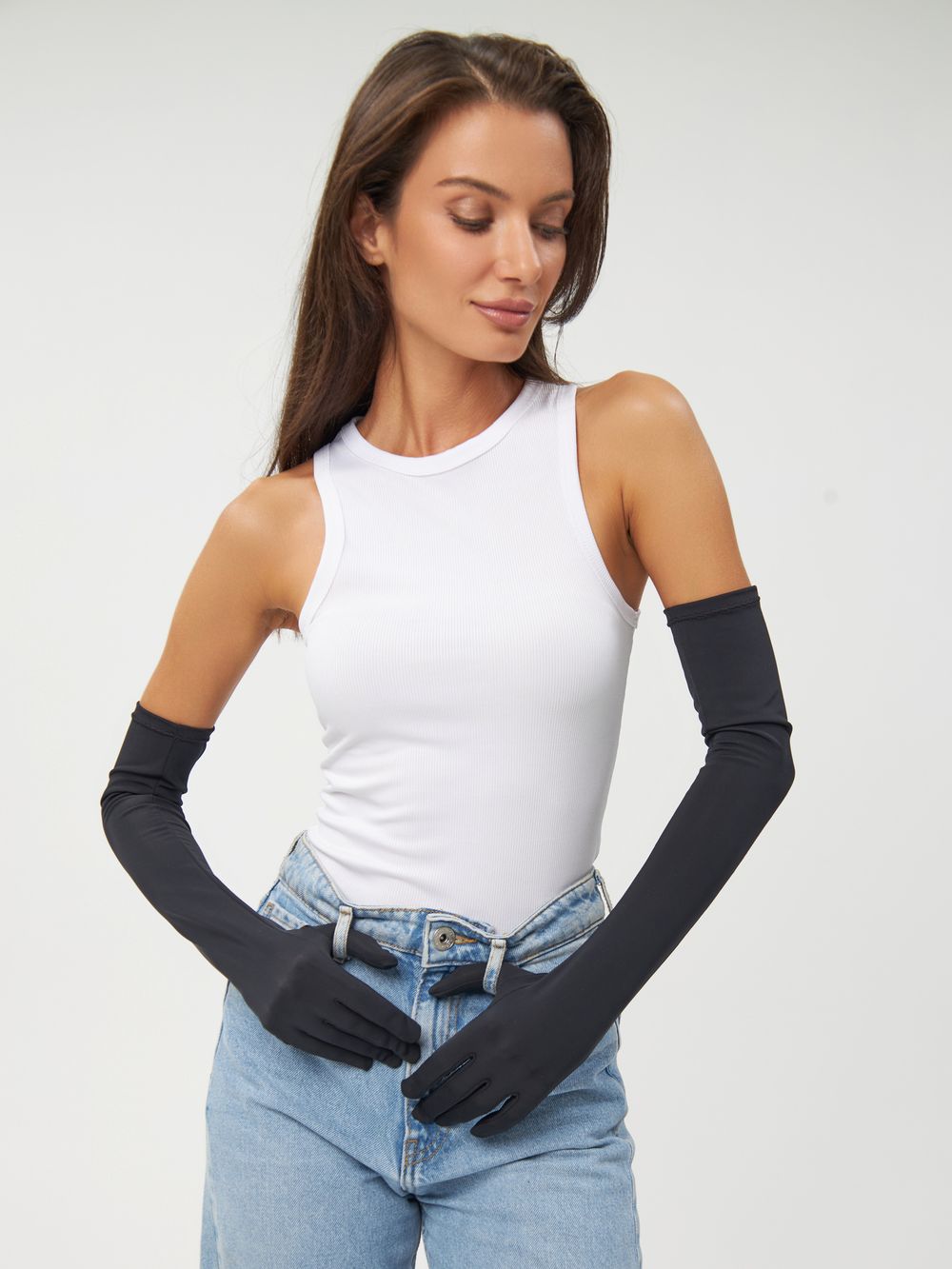 Перчатки длинные