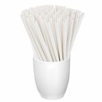 Трубочки для коктейлей бумажные, прямые, 6х205 мм, белые, комплект 50 штук, LAIMA, 608366