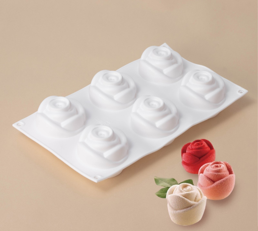 Силиконовая форма для выпечки и муссовых десертов "Роза"