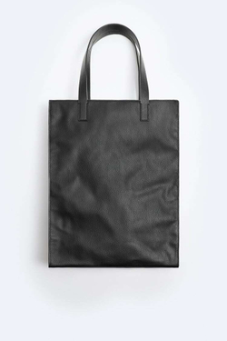 ZARA МЯГКАЯ СУМКА-ТОУТ, ЧЕРНЫЙ