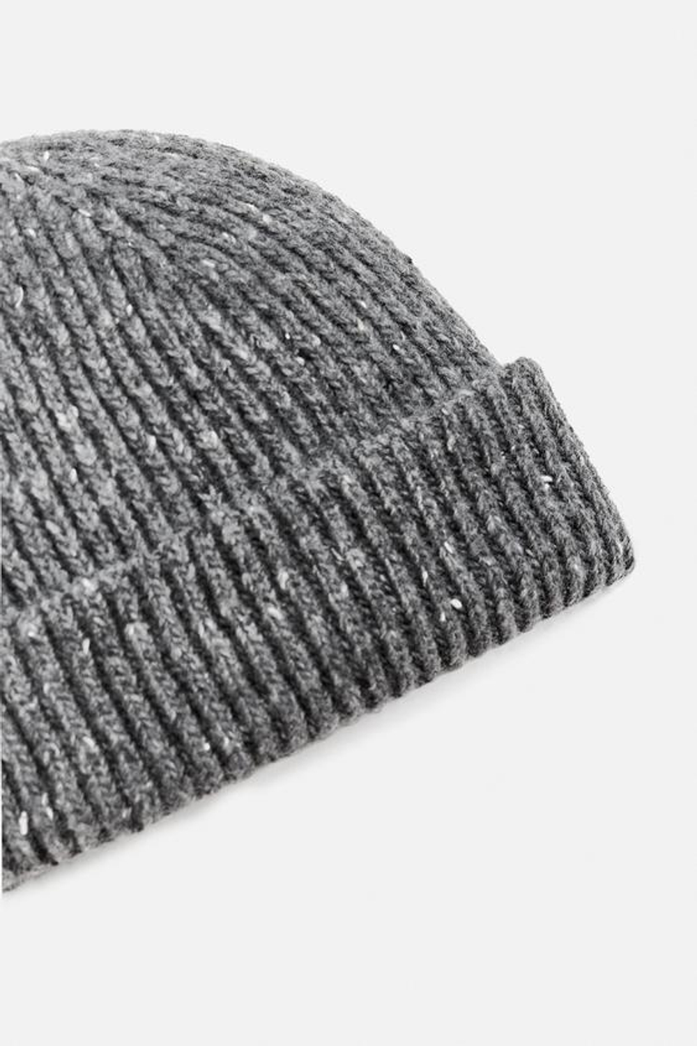ZARA ШАПКА ИЗ РЕЛЬЕФНОЙ ПРЯЖИ, СЕРЫЙ