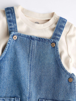 Боди и джинсовый комбинезон в комплекте для малышей Next Q96-677, Синий