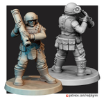 Astra Militarum Гвардеец с ракетницей миниатюра для AOS,Waha, Настольная игра, НРИ, Варгейм, РПГ