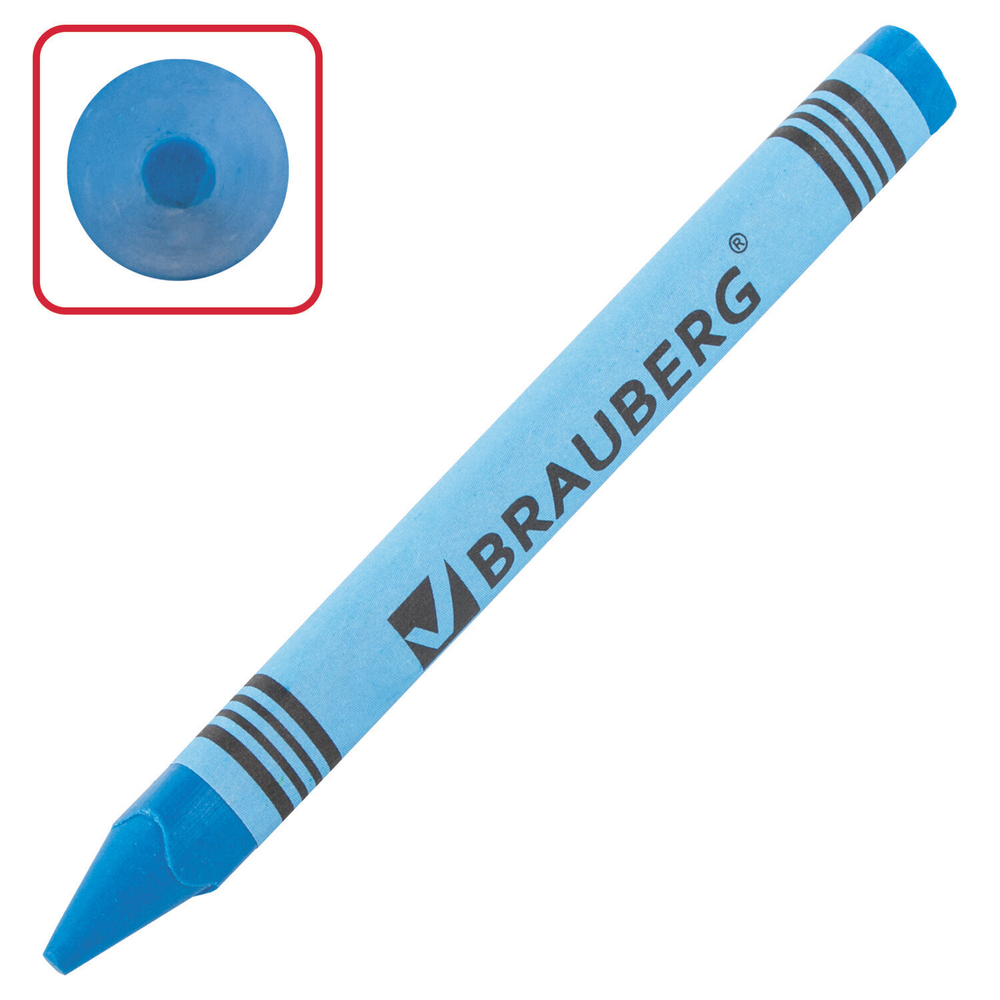 Восковые мелки BRAUBERG "АКАДЕМИЯ" набор 12 цветов (12 штук в упаковке)