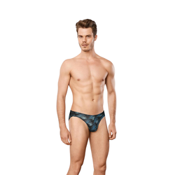 Мужские трусы слипы черные с принтом DOREANSE 1235