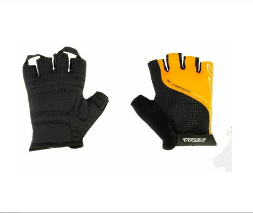 Перчатки TRIX nw  мужские, L, коротк. пальцы, гелев. вставки, дышащая лайкра/искусств. замша, черно-оранжевые