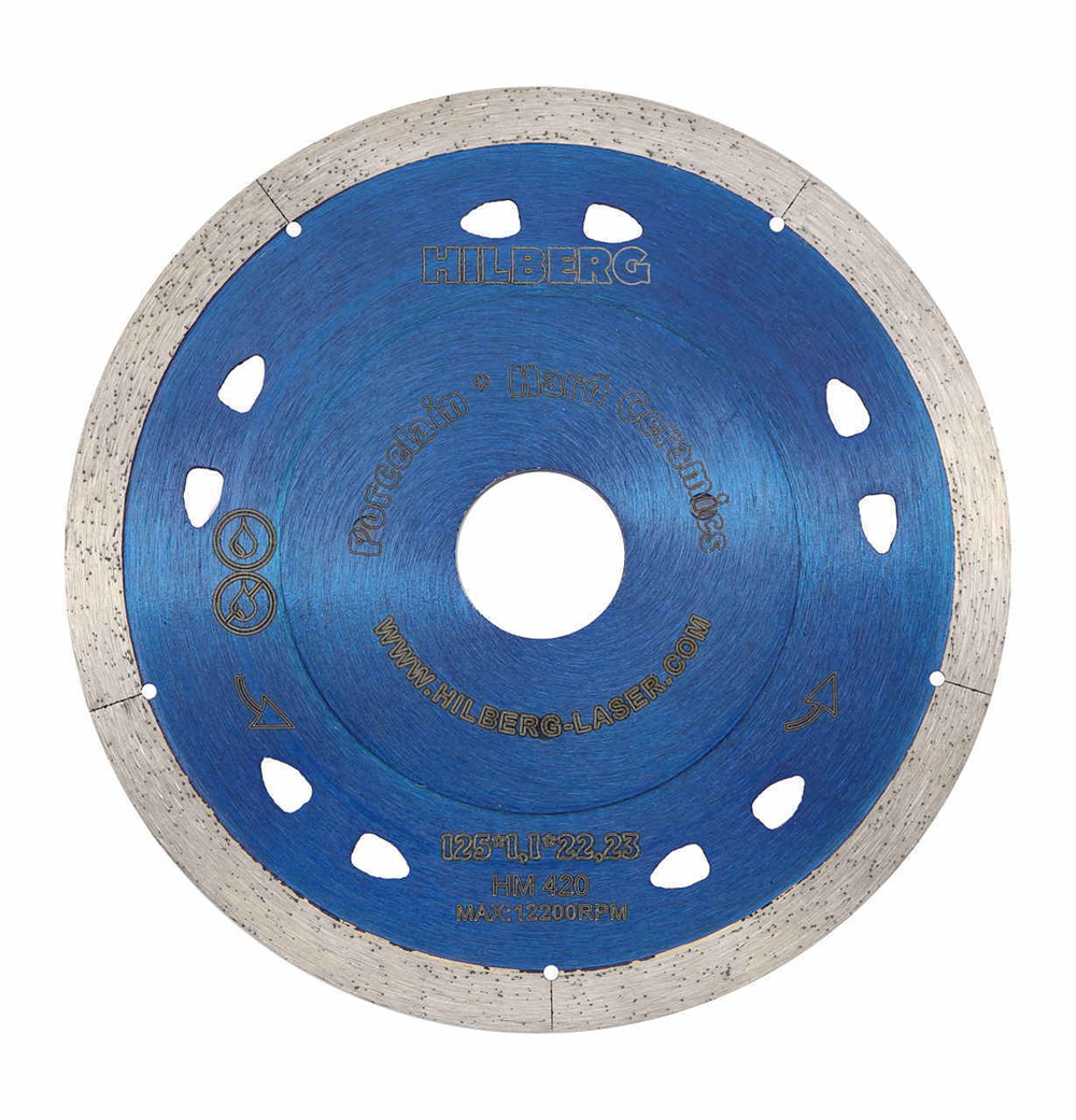 Диск для керамогранита 125 x 22.23 x 1.1 алмазный Hilberg Extra Thin ультра тонкий HM420