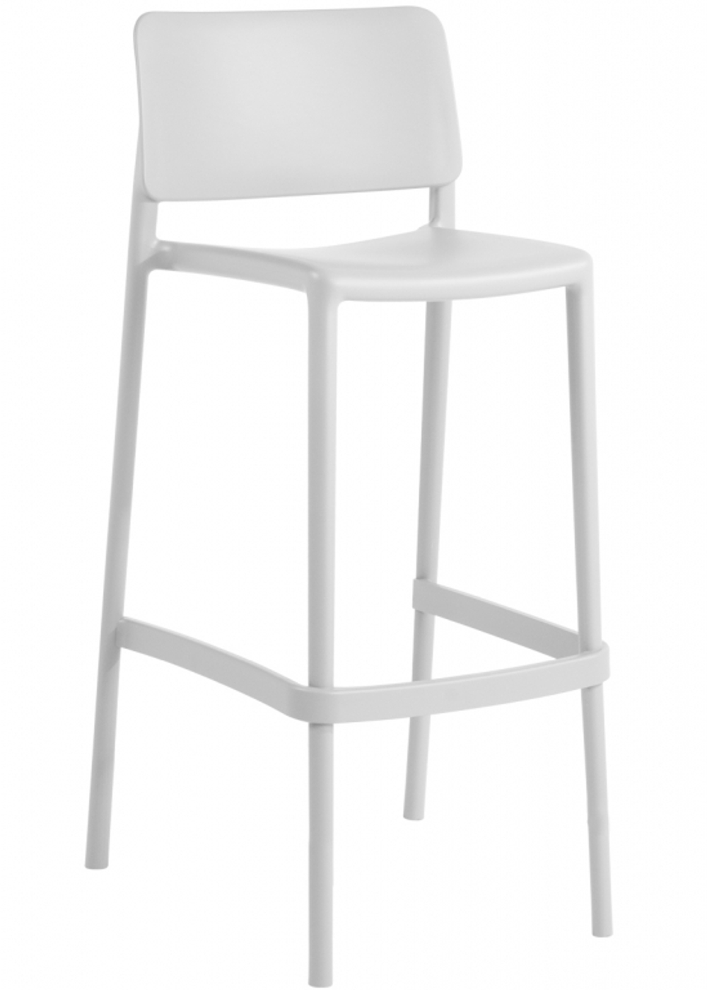 Стул пластиковый барный Papatya Joy-S Bar 75, белый