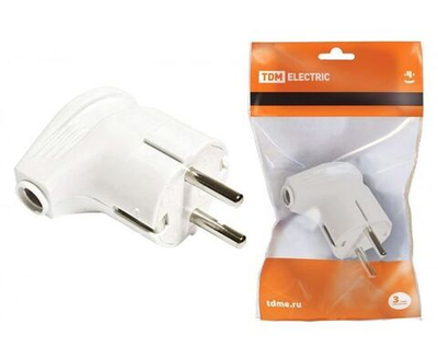 Угловая вилка, белая TDM SQ1806-0007 - 7 шт