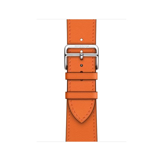 Apple Watch Hermès 45mm Silver Stainless Steel Case with Single Tour Orange
