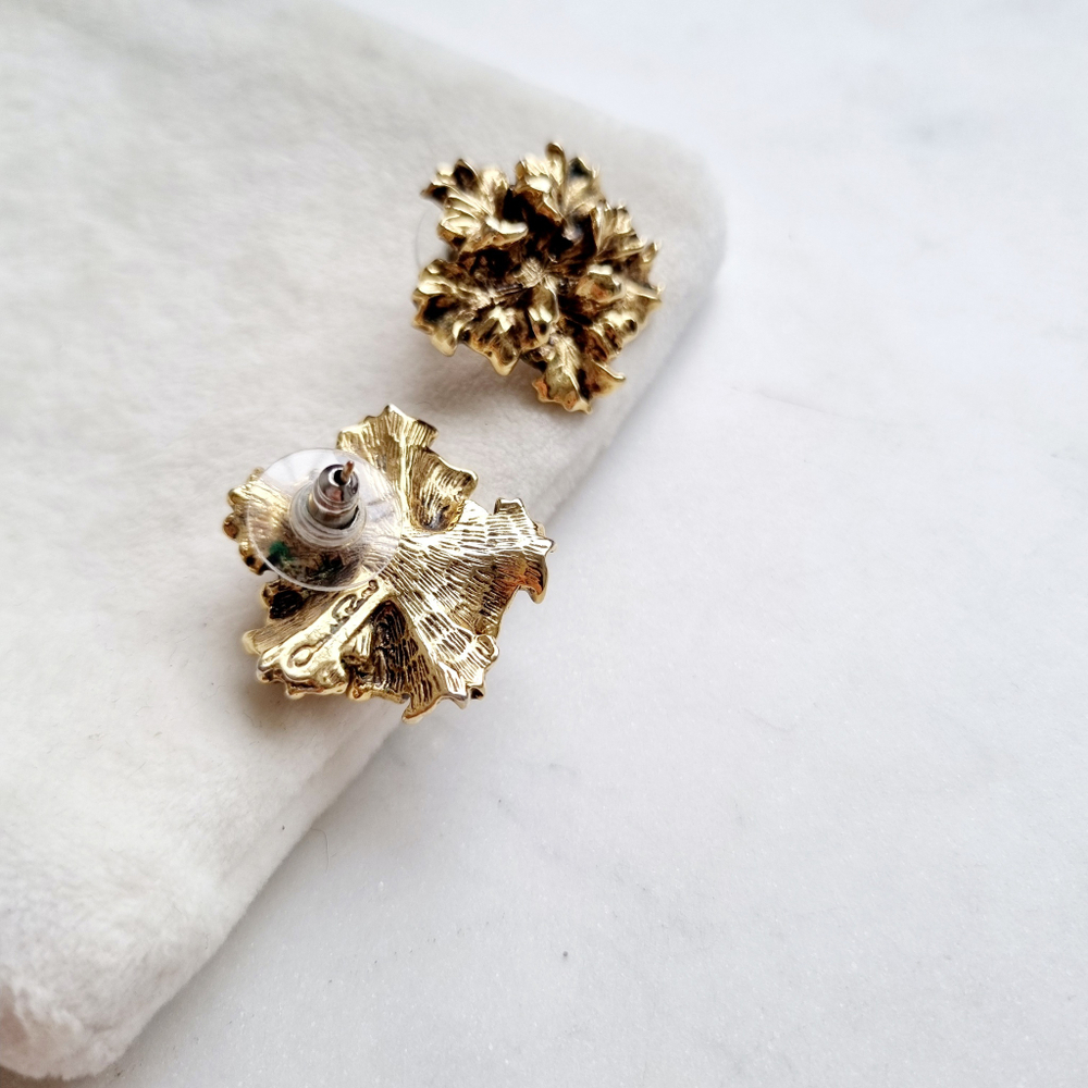 Серьги листья Oscar de la Renta