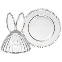 БЛЮДО СЕРВИРОВОЧНОЕ С КРЫШКОЙ "RABBIT FAMILY" 19,3*19,3*19 СМ