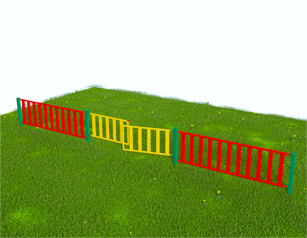 Калитка для групп и площадок из плоскоовальной трубы, 1490х400 мм
