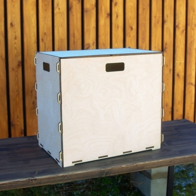 Коробка для хранения из фанеры 55х55х35
