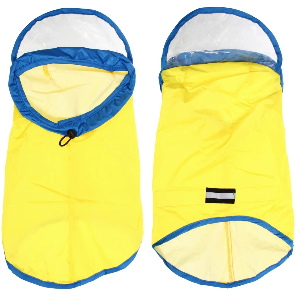 Дождевик для крупных пород собак «KOMFORT»,, цвет жёлто - голубой, р XL