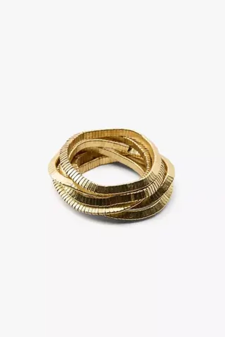ZARA НАБОР ЭЛАСТИЧНЫХ МЕТАЛЛИЧЕСКИХ БРАСЛЕТОВ, ЗОЛОТИСТЫЙ