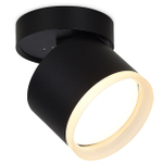 Светильник накладной,  поворотный,  GX53,  D84xH85мм,  IP20,  черный,  без лампы