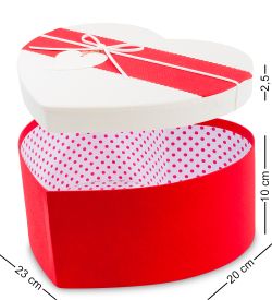 WF-47-B Набор коробок из 3шт «Сердце» цв.красн./бел.