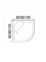 Душевая кабина RIVER  NARA 80/24 MT 80х80 см,  матовое стекло, поддон средний, крыша