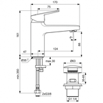 Смеситель для раковины Ideal Standard CERAPLAN BD229AA