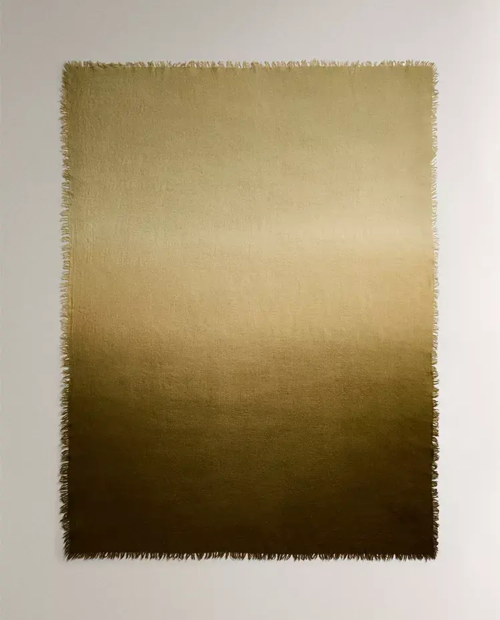 ZARA HOME ШЕРСТЯНОЙ ПЛЕД, ЗЕЛЕНЫЙ