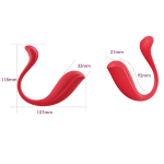 Красное интерактивное виброяйцо Svakom Phoenix Neo 2 Interactive App-controlled Egg Vibrator With External Light S94P