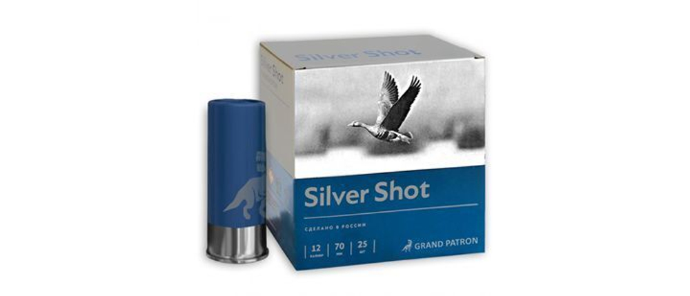 Патрон 12/70 «Grand Patron» Дробь № 1, 32гр. SILVER SHOT , коробка 25 шт.