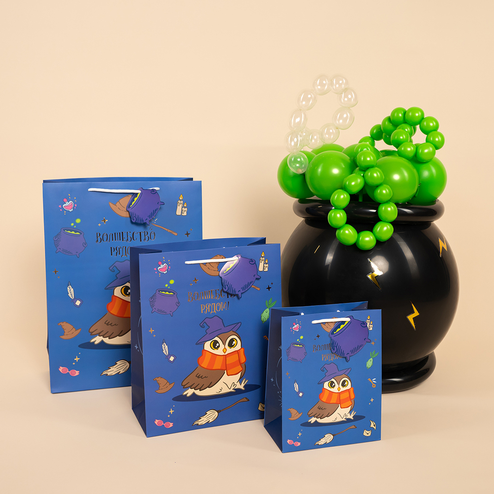 Пакет подарочный, 210гр, Волшебная школа