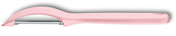 Фото овощечистка VICTORINOX Swiss Classic Trend Colors универсальная двустороннее зубчатое поворотное лезвие из нержавеющей стали рукоять из пластика розового цвета в картонной коробке с подвесом с гарантией
