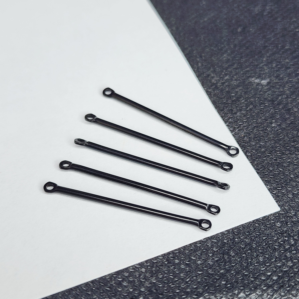 Коннектор, сталь, черного цвета фурнитура, р-р 35×2.5мм, штучно