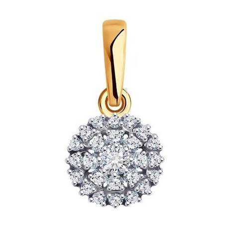 Подвеска из золота с фианитами