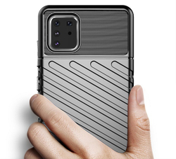 Черный противоударный чехол на Samsung Galaxy Note 10 Lite, серия Onyx от Caseport