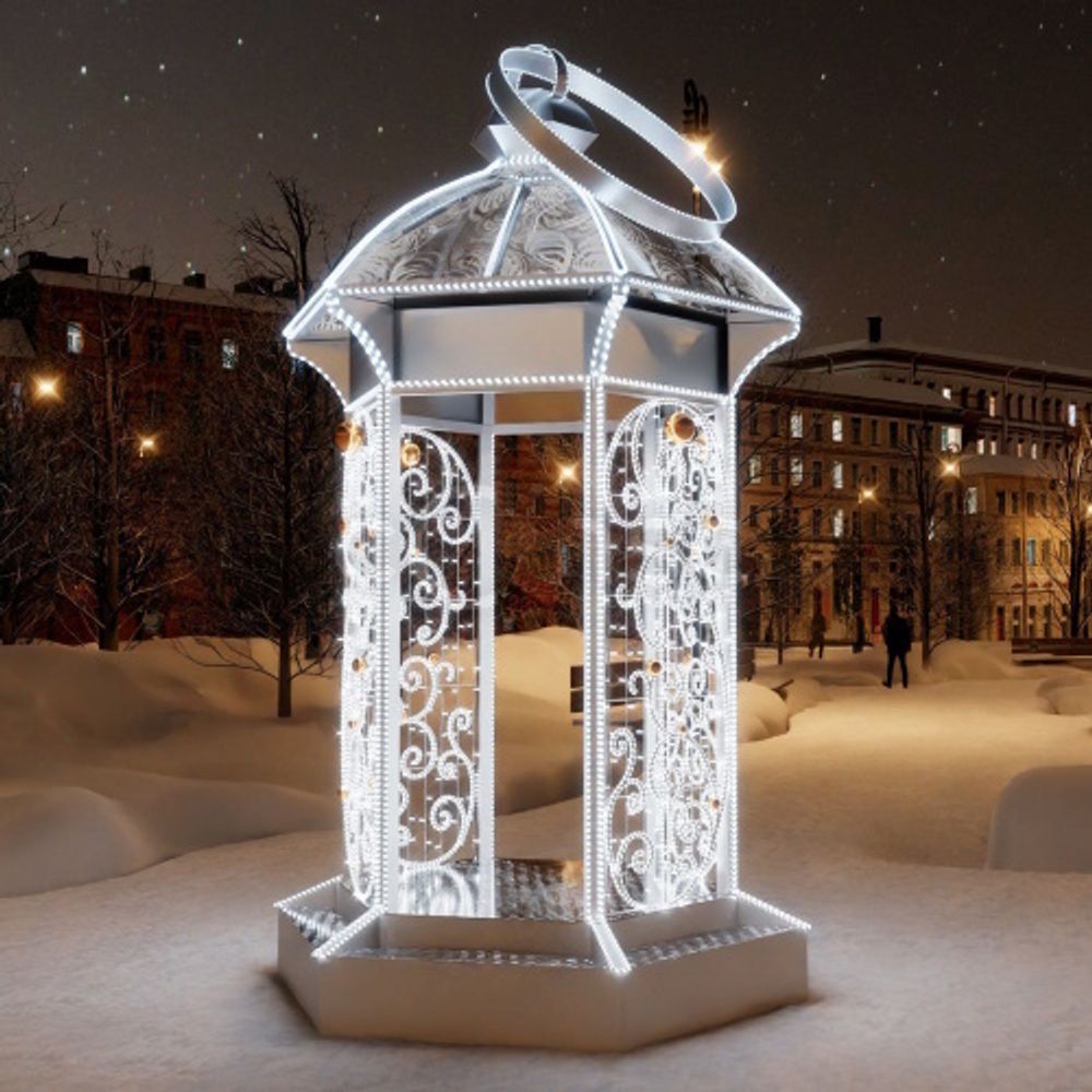 Уличный светодиодный фонарь - холодный свет