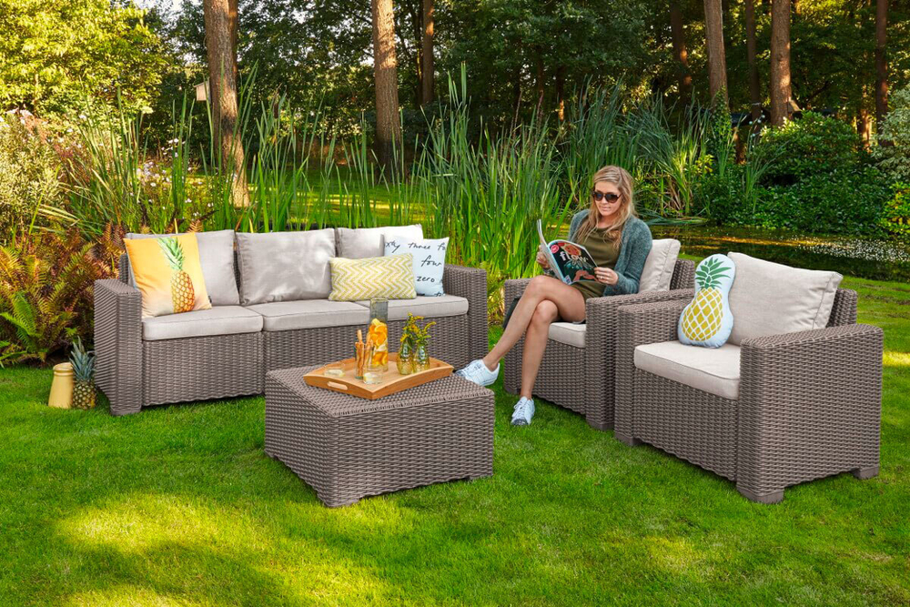 Комплект мебели California 3 Seater Set, капучино