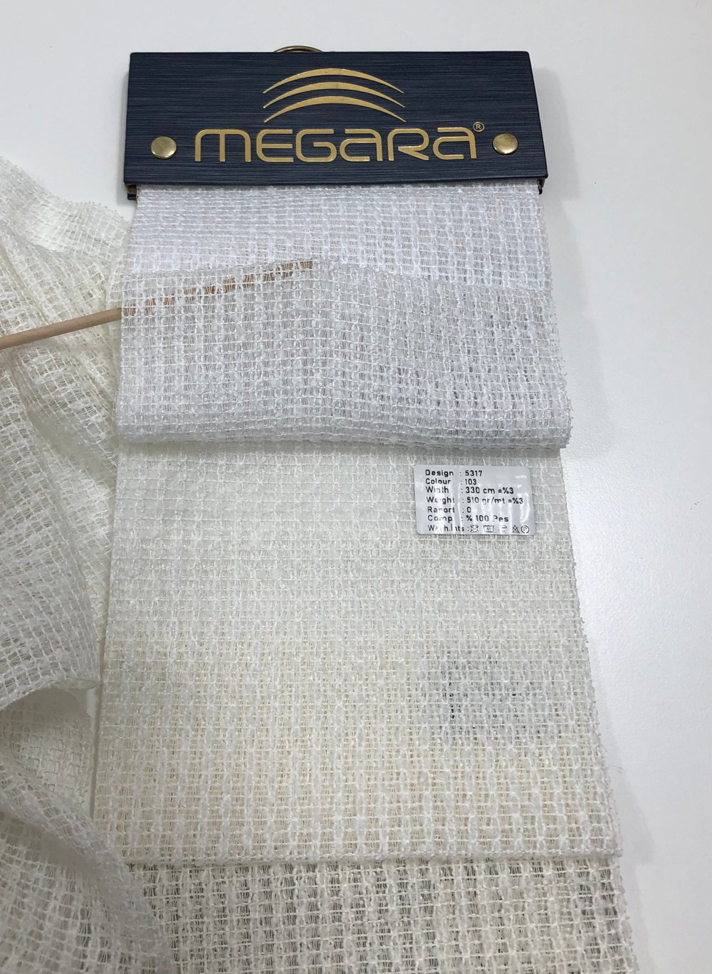 Тюль Megara арт. 5317 (высота 330 см, Турция)