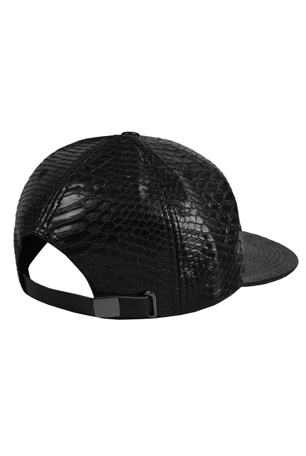 Бейсболка черная из кожи крокодила фото 2