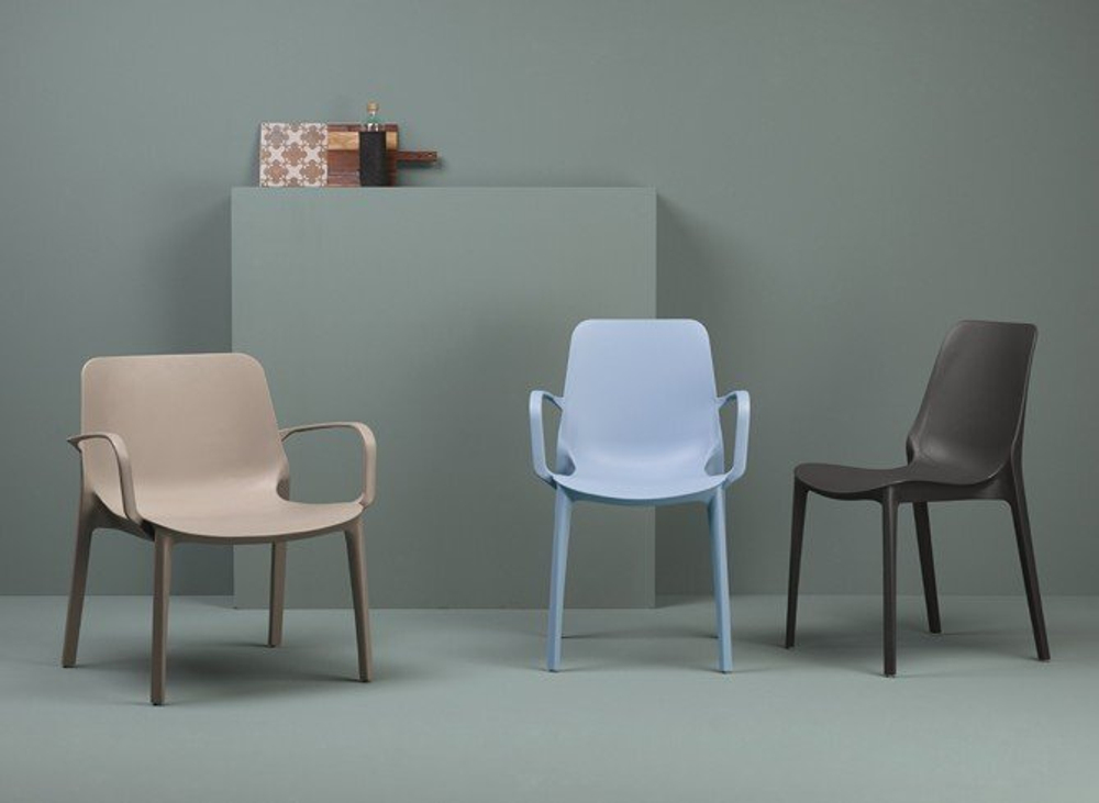 Кресло пластиковое Scab Design Ginevra Lounge, тортора