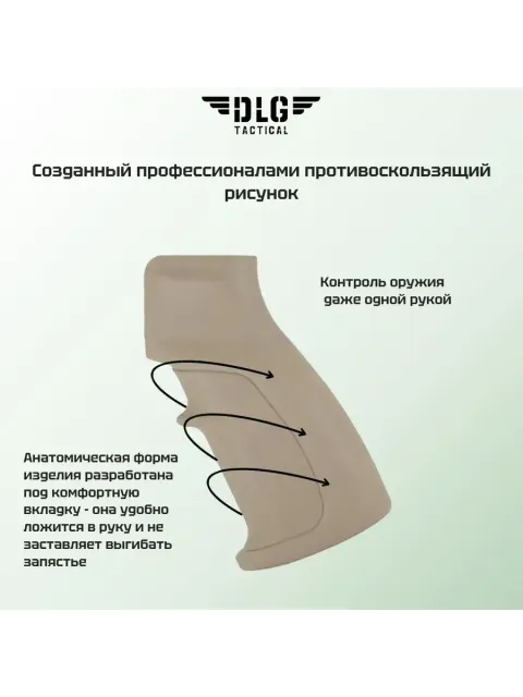 Прорезиненная пистолетная Soft рукоятка на AR