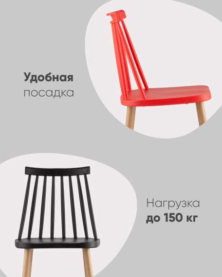 Стул Морган пластиковый черный