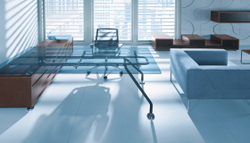 Стол руководителя со стеклянной столешницей для опорной тумбы (XEON)