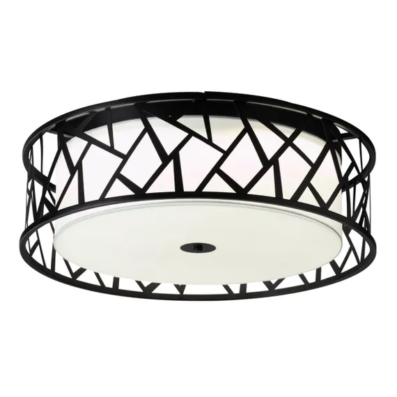 7700/60L AVRA LED SN 056 Светильник металл/ткань/стекло/белый/черный LED 60Вт 3000-6000K D600 IP20 пульт ДУ FABIANA