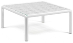 Столик пластиковый кофейный Nardi Komodo Tavolino Vetro, белый