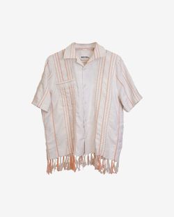 Рубашка с Кистями и Вышивкой/Fringe and Embroidery Short Sleeve белая