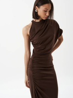 Платье с драпировкой и одним плечом