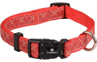 Ошейник ODIN M 30-45 см/ 15 мм, красный, Flamingo