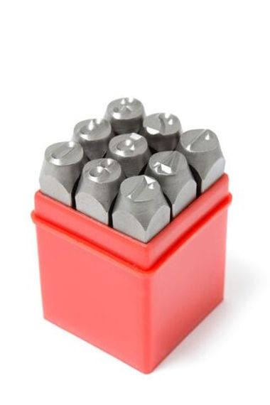 Набор штампов цифровых 4мм, 9пр., в пластиковом футляре RockForce##Rock FORCE RF-00904D