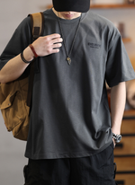 Футболка с круглым воротом и короткими рукавами для мужчин с принтом