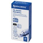 Стержень шариковый масляный, 1шт, BRAUBERG, 107 мм, ЧЕРНЫЙ, с ушками, игольчатый узел 0,7 мм, линия письма 0,35 мм, 170292